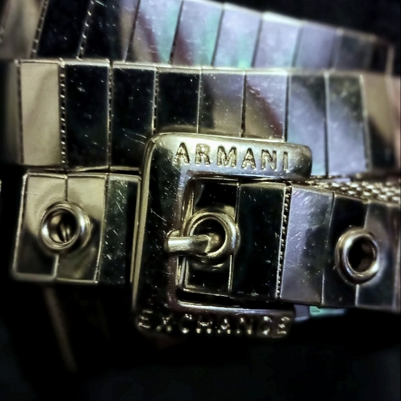 FULLY CHROME ARMANI EXCHANGE WOMEN'S BELT - Picture 1 of 2